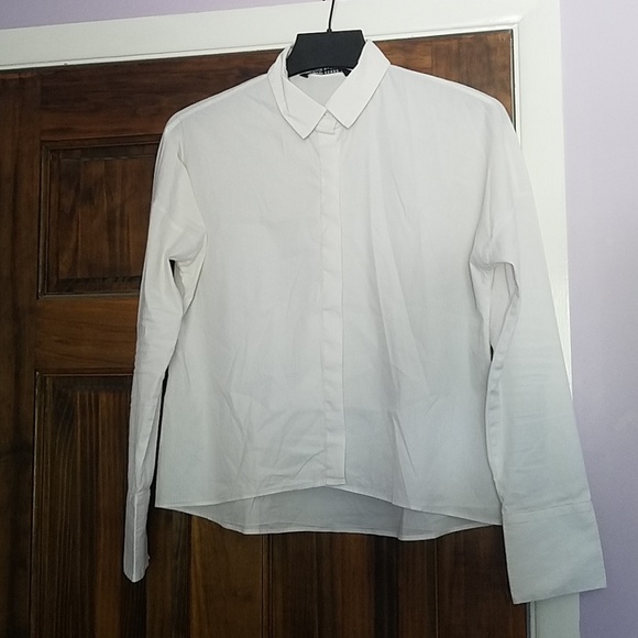 Zara Tops - White collared shirt